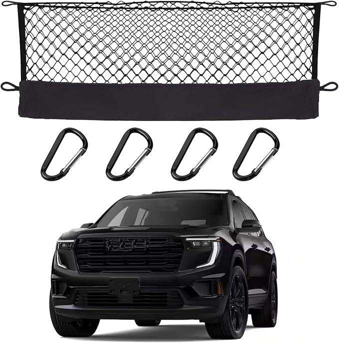 Envelope Style Cargo Net Compatible with GMC Acadia, Buick Enclave, Chevy Traverse 2026 2025 2024 2023 2022 2021 2020 2019 2018 2017 2016 2015 2014 2013-2010 Trunk Car Rear Tailgate Touring Netting