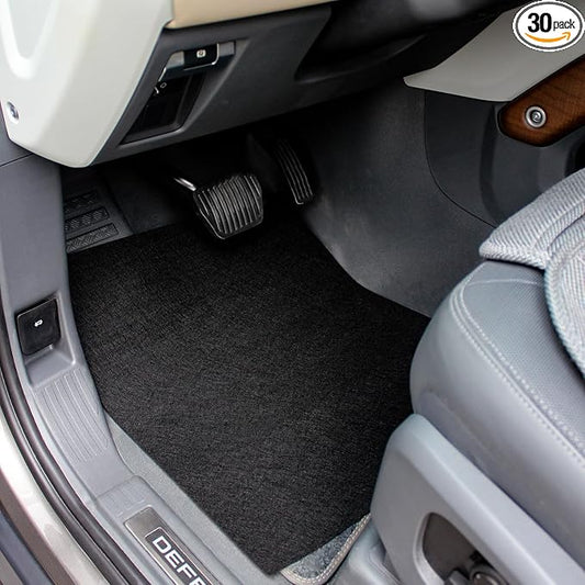 30 Pack Disposable Car Floor Mats,No Cleanup Needed Car Carpet, Waterproof Non-Slip Felt Automotive Floor Protectors, Universal Fit for Cars, SUVs, Trucks & Detailing