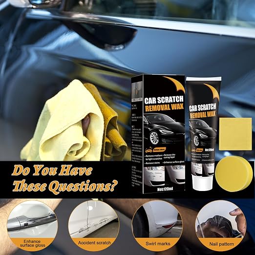 Scratch Remover for Vehicles, Upgrade Car Scratch Remover for Deep Scratches, Car Polishing Wax Scratch Remover for Vehicles,Car Scratch Repair Paste,Cars Paint Scratchs Repair Kit (3PCS)