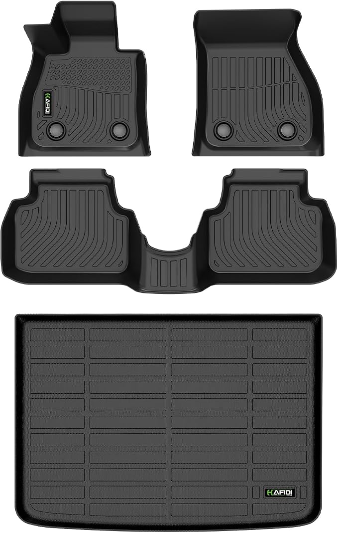 Floor Mats & Cargo Liner Custom for 2016-2024 Mini Clubman All Weather Protection TPE Heavy Duty Non-Slip Automotive Floor Liners Fits Full Set Accessories, Black