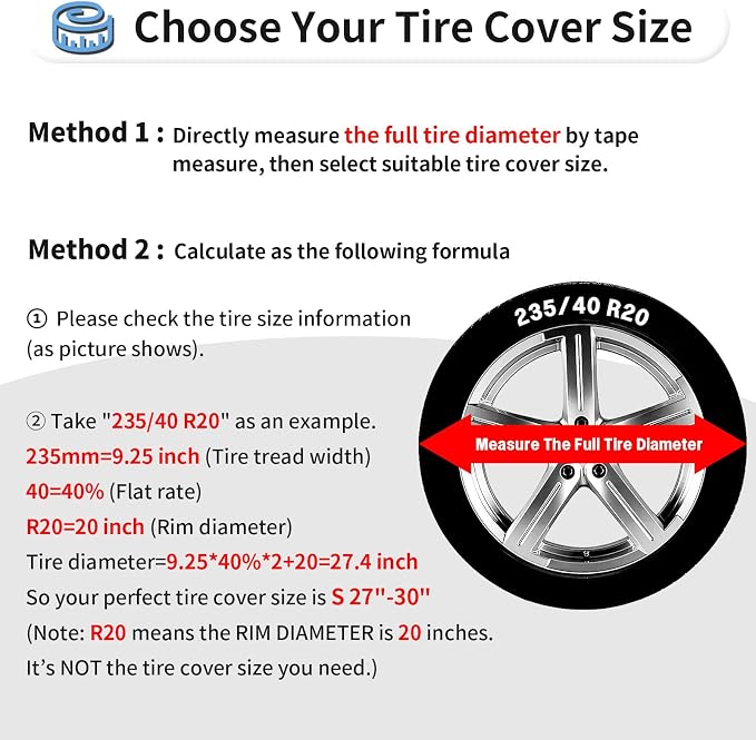 OutdoorLines Waterproof RV Tire Covers Dual Axle Cover | 2 Packs Gray RV Wheel Covers Fit 27"-30" Diameter Double Wheels, Tire Covers for Trailers Camper Trucks Cars Jeeps Vans