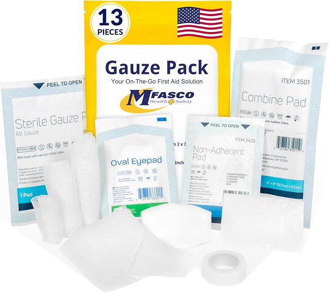 MFASCO First Aid Kit Refill Supplies Gauze Pack Refill