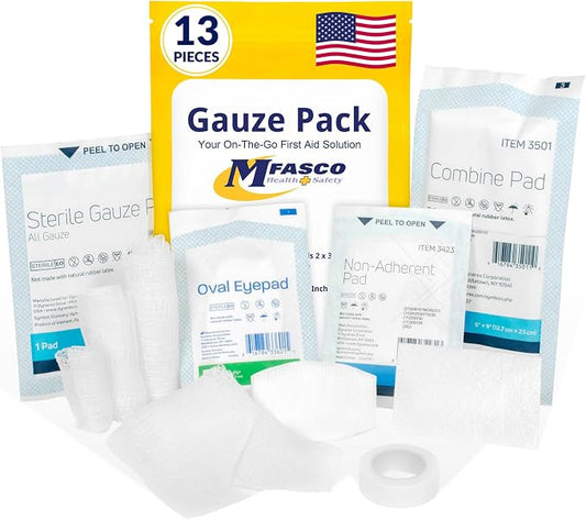 MFASCO First Aid Kit Refill Supplies Gauze Pack Refill
