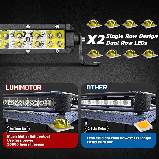 18 Inch LED Light Bar 18000LM Slim Spot Flood Combo Beam Off Road Driving LED Bumper Light for Truck UTV ATV SUV