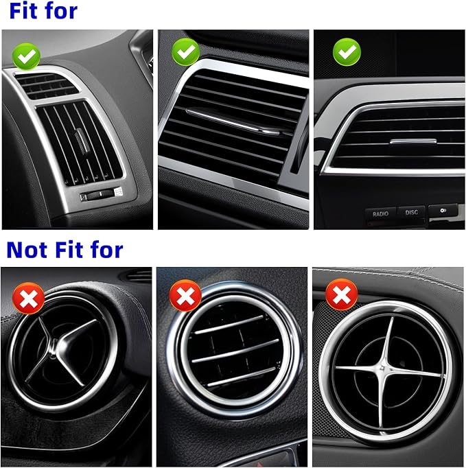 NBTEPEM Bling Car Air Conditioner Decoration Strip for Vent Outlet, 10 PCS Universal Rhinestone Car Vent Outlet Trim Decorations, Bling Interior Accessories for Women and Girls (Blue)