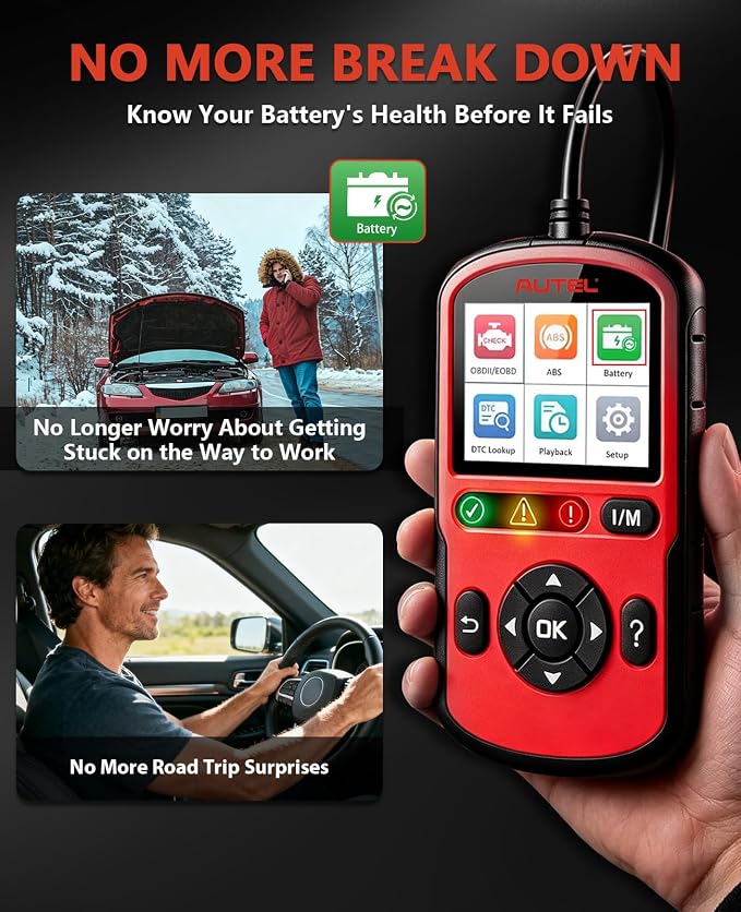 Autel OBD2 Scanner AutoLink AL549, Car Check Engine Code Reader with ABS, Car Battery Tester & Alternator Tester, Plug and Play, Upgrade Ver. of AL519 AL319 AL329 ML519 OBDII CAN Diagnostic Scan Tool