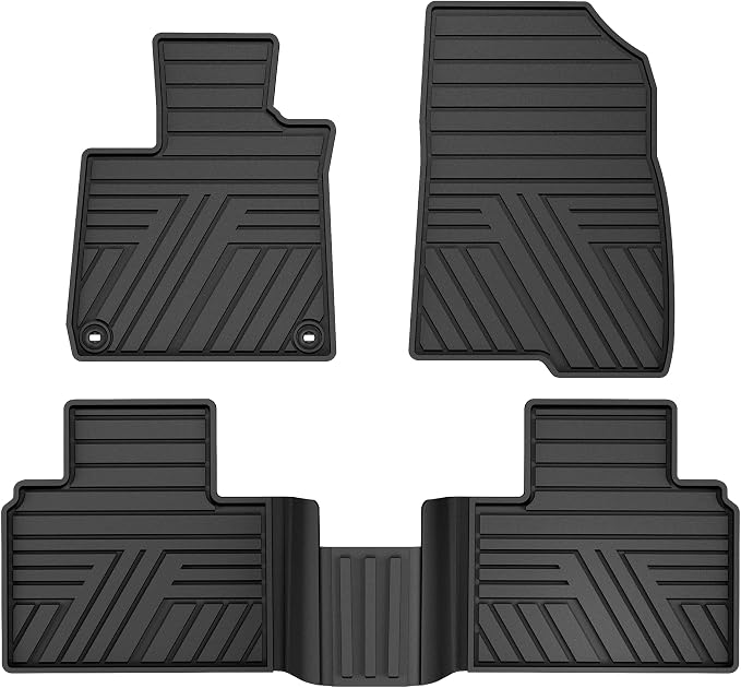 Floor Mats Fit for 10th Gen Honda Accord 2022 2021 2020 2019 2018 Sedan (Gasoline & Hybrid), All Weather Rubber Custom Fit Anti-Slip Floor Liners,1st & 2nd Row, Black