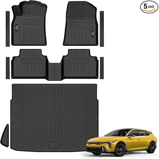 Floor Mats & Cargo Liner Custom Fit for Kia K4 Hatchback 2026 (Not for K4 Sedan) All Weather TPE Rubber Floor Liners Full Set Automotive Mat for K4 Hatchback Accessories