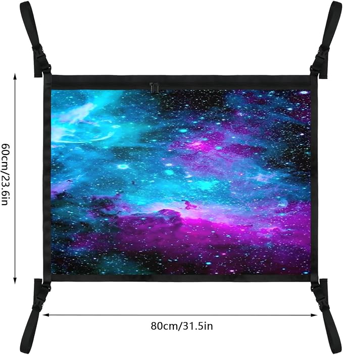 Galaxy Car Storage Mesh Organizer Ceiling Cargo Net Double-Layer Adjustable Zipper Truck SUVs Travel Road Trip Essentials etc. Interior Organizer