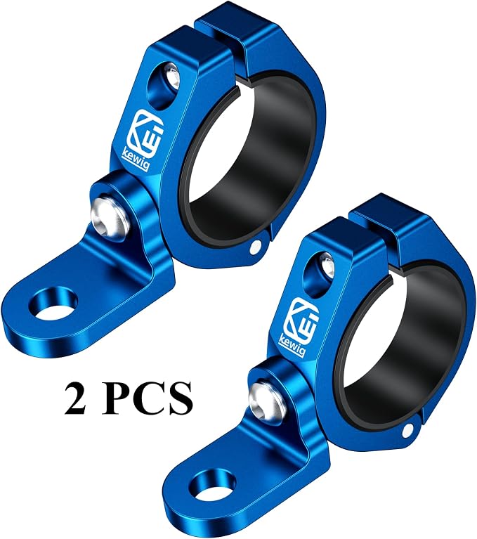 BRCOVAN 2PCS UTV Whip Light Mounts, LED Light Bar Mounting Bracket, Blue | Solid Aluminum Alloy Materials, 360° Adjustable Off-Road Whip Flag Mount Fit 1.5''/1.65'' /1.75''/1.85''/2'' Roll Cage Bars