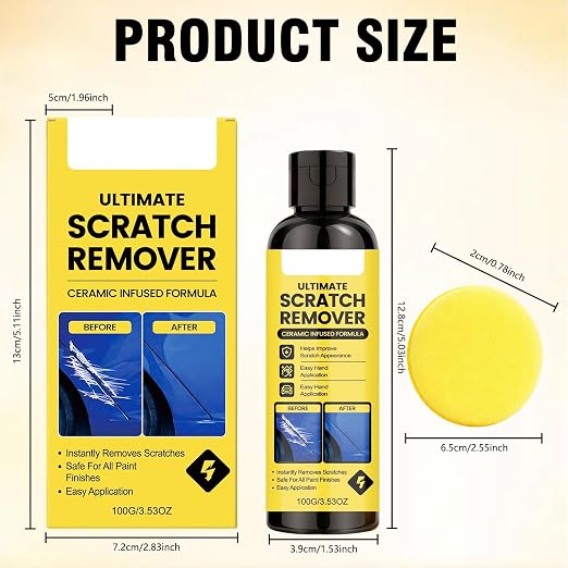 2Pcs Car Scratch Remover,Scratch Repair Paste for Vehicles, Professional Grade Car Scratch Repair Remover, All Paint Colors Polishing Kit, Quick Repair Scratches and Restore Shine