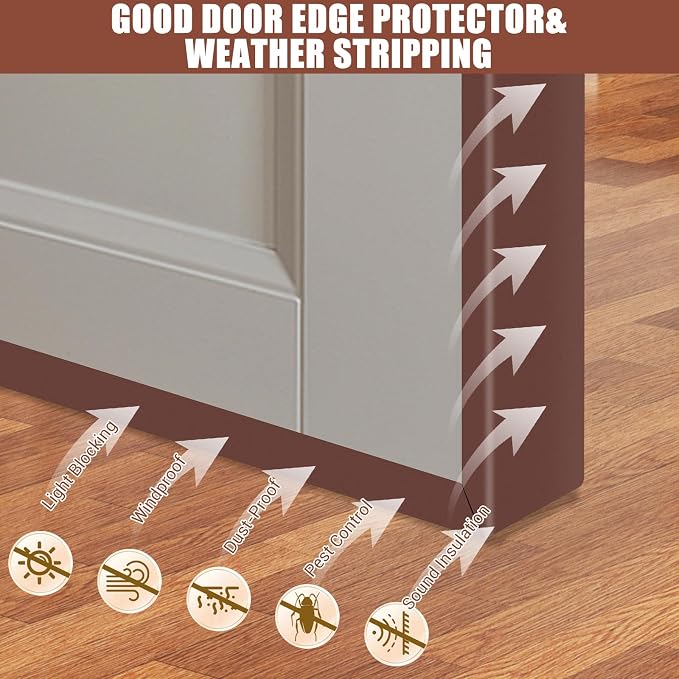 Rubber Edge Trim, Flexible Self Adhesive U Shaped Peel and Stick Edge Banding, 2"(50.8mm) U Channel Edge Protector, Edge Guards for Woods, Furniture, 20Ft, Brown Color