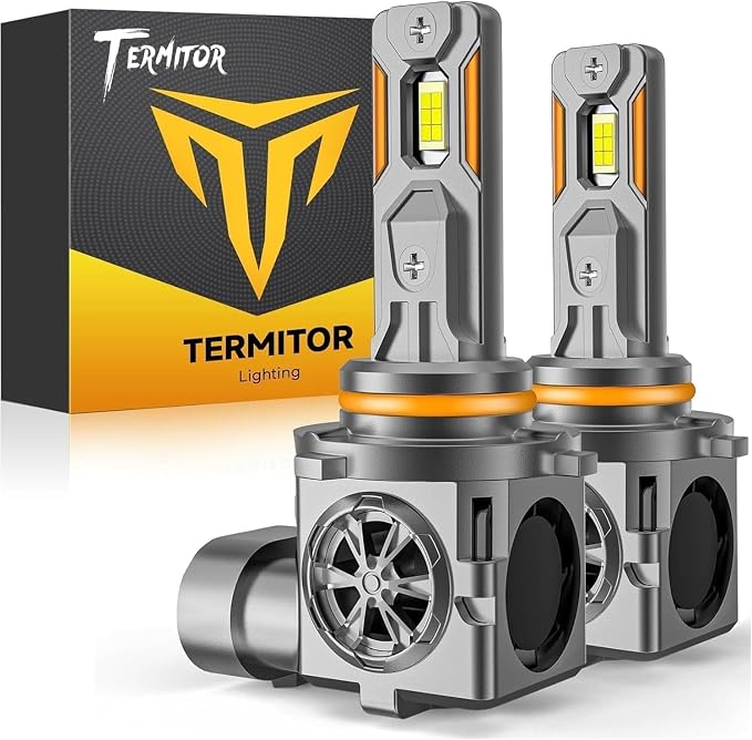 Termitor Latest 9005 Fog Light Bulb, HB3 Halogen for Off-road | 90K Lumens, 6500K Daylight White, No Adapter Required, Easy Install, 85,000hrs+ Lifespan, IP68, 1: 1 size, Pack of 2