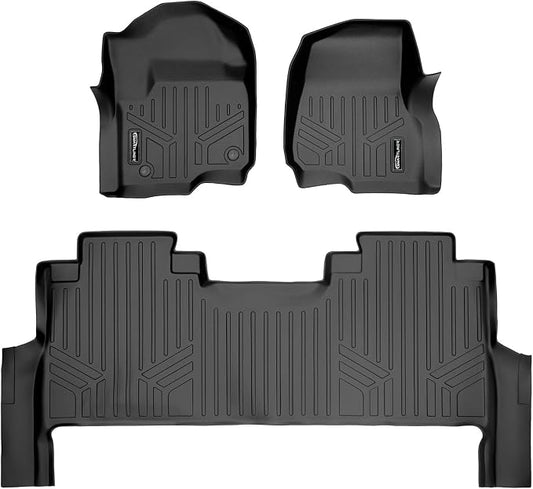 MAXLINER Custom Floor Mats 2 Row Liner Set Compatible with 2017-2025 Ford F-250
