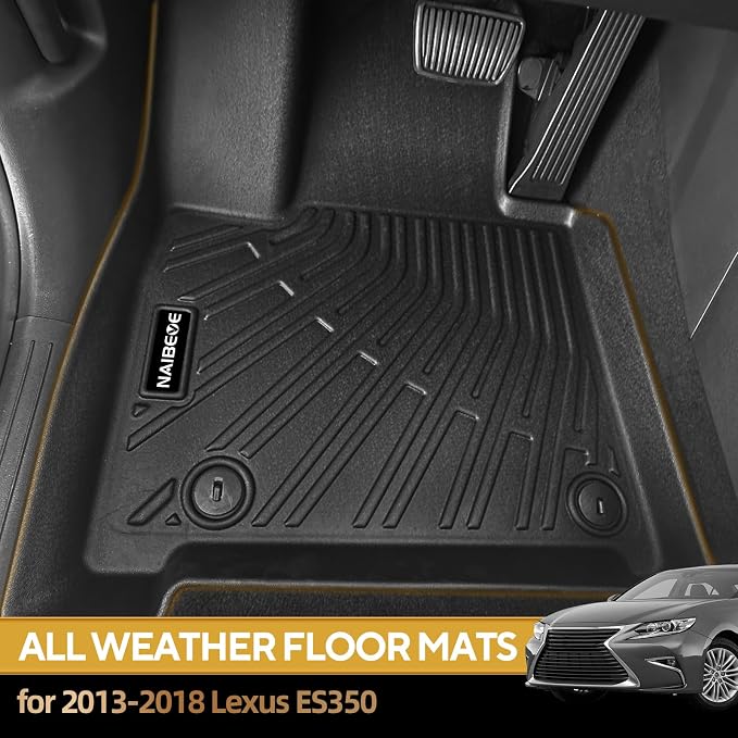 Naibeve Floor Mats for 2013-2018 Lexus ES350 | All Weather Custom Fit Floor Mats, Cargo Mat Interior Protector accessories