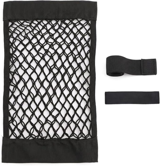 FSHAANY'S 22.5" x 9.6" Automotive Mesh Cargo Net, Slim Fit Trunk Organizer for Sedan SUV Stretchable Storage Net