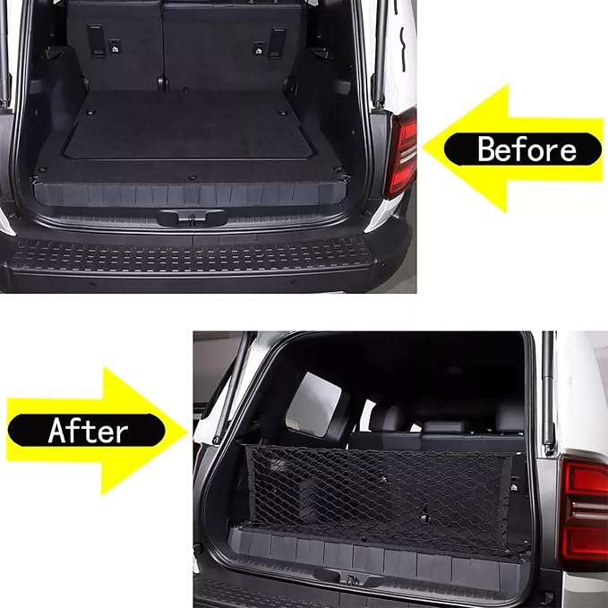 Rear Trunk Envelope Mesh Cargo Net Suitable for 2024 2025 2026 Toyota Land Cruiser 250 1958 Prado Lc250 J250 Rear Trunk Mesh Cargo Storage Net Bag