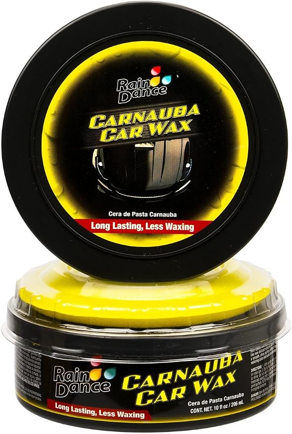 Rain Dance Carnauba Car Wax - 10 Fl Oz - Smoothens Fine Scratches Creating Brialliant and Shiny Surface