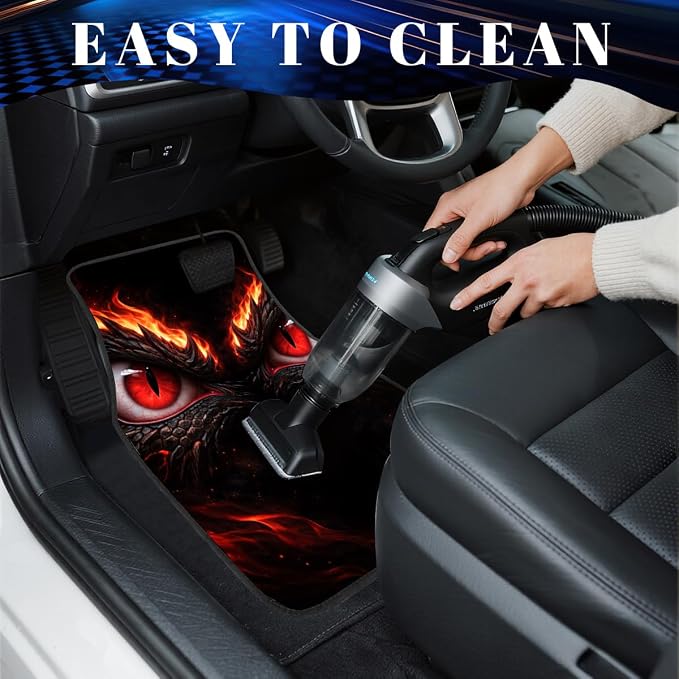 Dragon Eyes Car Floor Mats Set of 4 Animal Automotive Foot Mats Rugs Carpet for Car Non-Slip Auto Car Accessories Universal Fit for Car SUV Truck Van