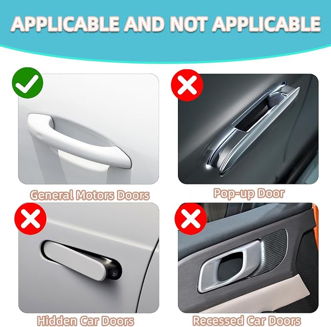 10 pcs Bling Diamond Car Door Handle Stickers, Bling Car Accessories for Women, Universal Rhinestone Crystal Glitter Door Handle Protector Stickers and Decals, Scratch Safety Reflective (Aquamarine)