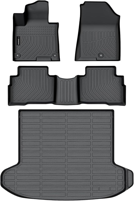 Auxko All Weather Floor Mats Cargo Liner Fit for Kia Sportage Hybrid 2023 2024 2025 (Not PHEV) TPE Rubber Sportage Accessories All Season Guard Odorless Anti-Slip Cargo Liner
