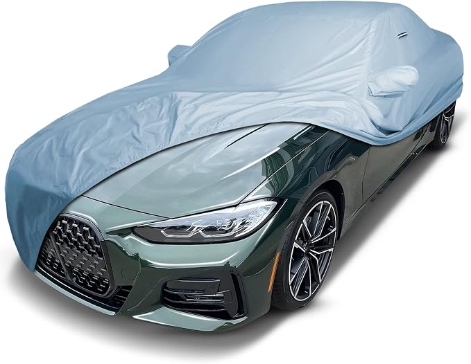 iCarCover Custom Car Cover for 2014-2026 BMW 4-Series, M4 Waterproof All Weather Rain Snow UV Sun Protector Full Exterior Weatherproof Indoor Outdoor Car Cover with Strap