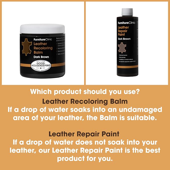 Furniture Clinic The Original Leather Recoloring Balm | White Leather Dye | Repair Scratched, Faded, & Worn Leather | Restore Your Leather Couches, Sofas, Car Seats, and Furniture | 250 ml / 8.5 fl oz