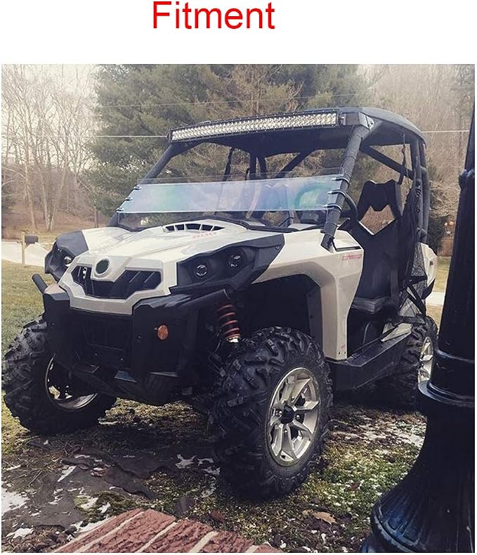 Wsays Front Upper Windshield 42 Inch LED Light Bar Mounting Bracket Compatible with Can-Am Commander 1000 800 2014-2021