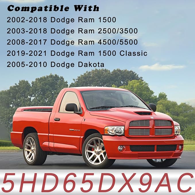 Rear Seat Cup Holder,Compatible with 2005-2011 Dodge DAKOTA/2002-2019 Dodge Ram 1500 2500 3500 4500 5500 Replaces 5HD65DX9AC Back Dual Drink Cupholder