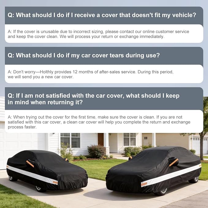 10 Layers Car Cover Custom Fit for Hyundai Elantra Sedan (2006-2026), Waterproof All Weather for Automobiles, Outdoor Full Cover Sun Dust Rain Protection with Cotton. Black