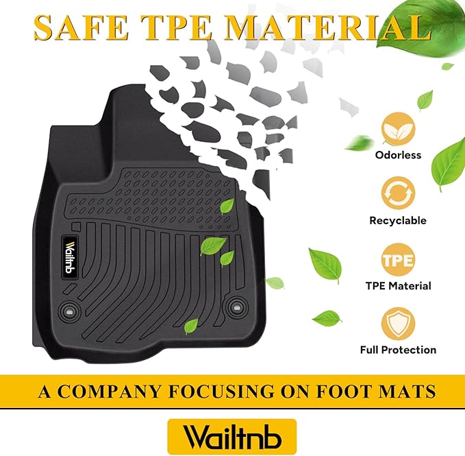 Wailtnb-Mats for Mercedes Benz C Class 2022-2026 (Fit Sedan Only) C300/C43 AMG/C63 AMG S E 4-Door Floor Mat All Weather Floor Liner Car Mat for Benz C Class Custom Fit Automotive Full Set Accessories