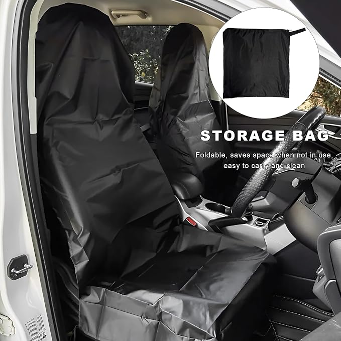 Car Seat Cover Protector, Waterproof Sweatproof Auto Protective Front Seat Cover, Universal Washable Vehicle Bucket Seats Protector for Gym Workout Running Swimming Hiking