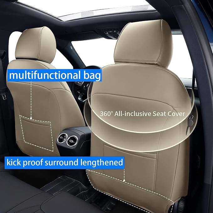 AOMSAZTO Seat Covers for Honda Civic Hatchback 2022-2024 Full Set Burgundy | Custom Fit Sport LX & Hatchback Hybrid Sport Seat Covers, Water Resistant Faux Leather, Pet friendly, Anti-scratch