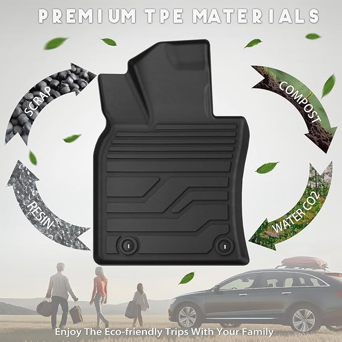 KARPAL Floor Mats for Toyota Camry 2025 2026 (Including Hybrid), Custom Fit All Weather TPE Floor Liners, 1st & 2nd Row, Camry Accessories