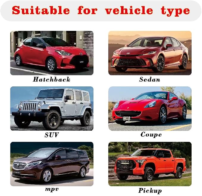 6 Layers Car Cover Waterproof All Weather, Heavy Duty Outdoor Car Cover Universal Fit Sedan Honda Civic,Ford Mustang,Chevrolet Camaro,Toyota Corolla etc.(Grey, 3L+ Sedan Length (180" to 194"))
