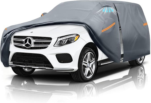 Waterproof Mercedes-Benz GLE350 GLE400 GLE450 GLE43 GLE53 GLE63(2015-2026) Car Cover with Breathable Vents, [Upgrade] Premium Covers with Cotton Liner and Zipper Door,Sun Rain Snow Protection.