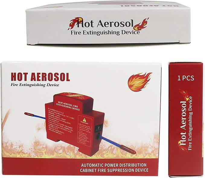 Automatic Fire Extinguishing Device Dual-Line Household Flame Retardant Tool Non-Pollution Snap-On Guide Rail Extinguishers For Distribution Box/Cabinet