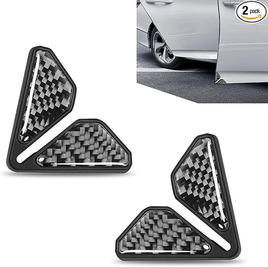 2PCS Car Door Edge Guards, Carbon Fiber Car Door Corner Guards, Anti-Collision Door Corner Protector Trim, Self-Adhesive Auto Corner Protect Sticker, Universal Exterior Decor Accessories