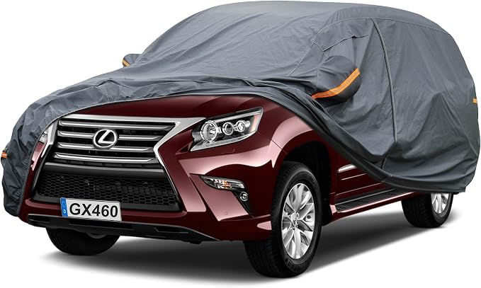 GUNHYI Premium Car Cover Custom Fit Lexus GX GX460 GX470 (2002-2026), 16 Layers Heavy Duty Car Cover Waterproof All Weather with Zipper Door for Sun Rain Snow Dust Uv Protection