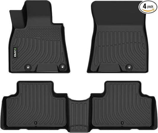 Floor Mats Custom for Genesis GV80 5 Seats 2021-2026 All Weather Protection TPE Heavy Duty Non-Slip Automotive Floor Liners Fits Front& 2nd Row Full Set Accessories, Black