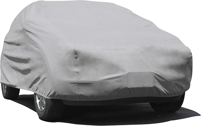 Budge Rain Barrier SUV Cover, Outdoor, Water-Resistant, Breathable, SUV Cover fits SUVs up to 229", Gray