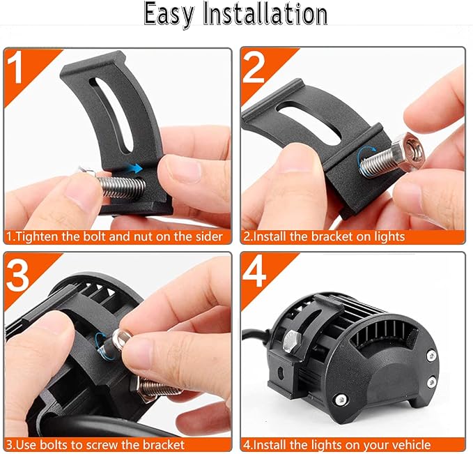 LED Light Bar Mounting Bracket - Mounting Brackets Universal Adjustable Slide Mounted Base for Work Light Bar LED Pod (Pack of 2)