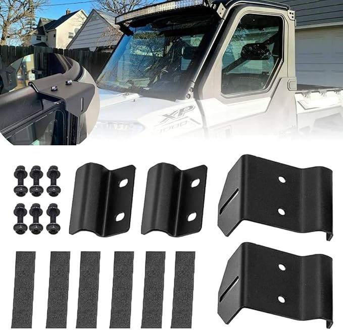 Upper Winshield Pro-fit Cage Light Bar Brackets Curved Straight 50 inch LED Brackets fit for 2013-2020 Polaris Ranger 500 570 XP 900 XP 1000
