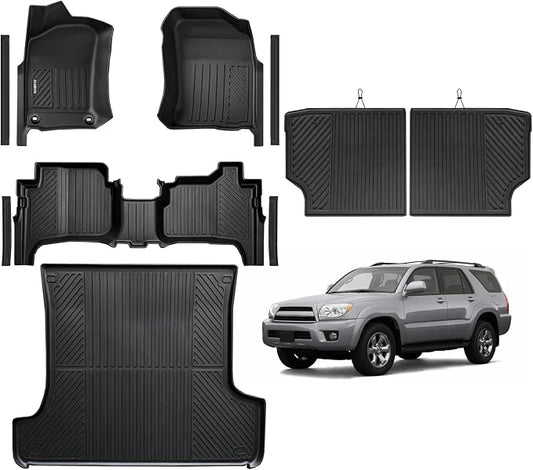 Naibeve Floor Mats for 1996-2002 Toyota 4runner | All Weather Custom Fit Floor Mats, Cargo Mat, Backrest Mats, Door Sill Guards Interior Protector accessories
