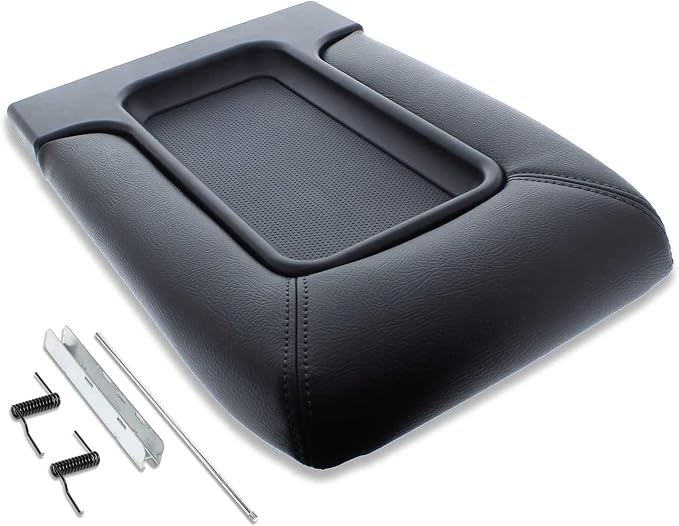 EcoAuto Center Console Lid Replacement Kit for 99-07 Silverado, Avalanche, Suburban, Sierra, Yukon - Replaces OEM 19127364, 19127365, 19127366 (Dark Gray)