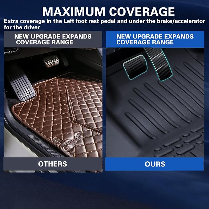 Floor Mats for 2013-2018 Lexus ES350,All-Weather TPE Rubber Floor Mats Fits 1st & 2nd & Row,Anti-Slip Floor Liners Full Set Automobile mats Accessories Black