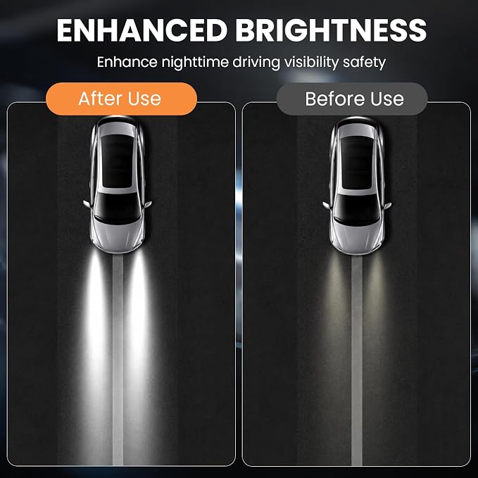Car Headlight Restoration Kit, Quick & Simple Spray-On Formula for Oxidized & Yellowed Headlamps, Restores Clarity with Hydrophobic Protective Coating, Long-Lasting Results for Cars, Trucks, SUV