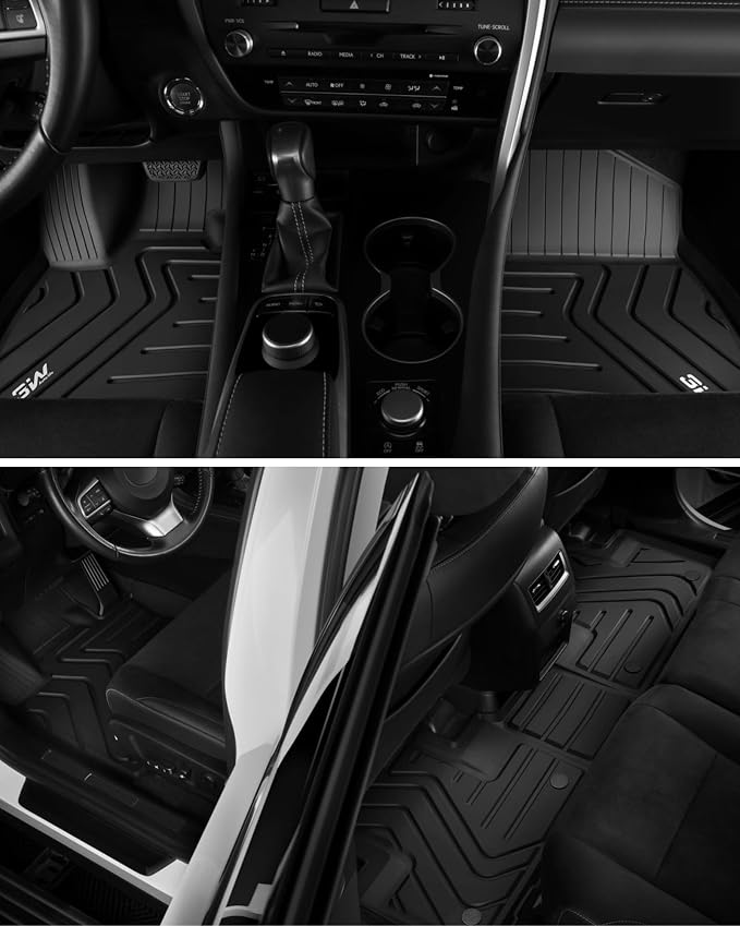 3W Floor Mats Fit 2022-2024 2025 2026 Lexus NX/NX250/NX350 (Not for Hybrid), TPE All Weather Custom Fit Floor Liner for Lexus NX, 1st & 2nd Row Car Mats, Black