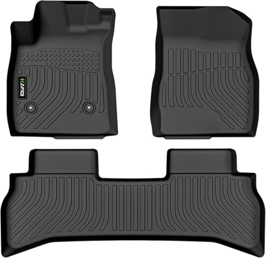 Floor Mats Custom for Chevy Trailblazer FWD 2021-2026 (Not AWD) All Weather Protection TPE Heavy Duty Non-Slip Automotive Floor Liners Fits Front& 2nd Row Set Accessories, Black