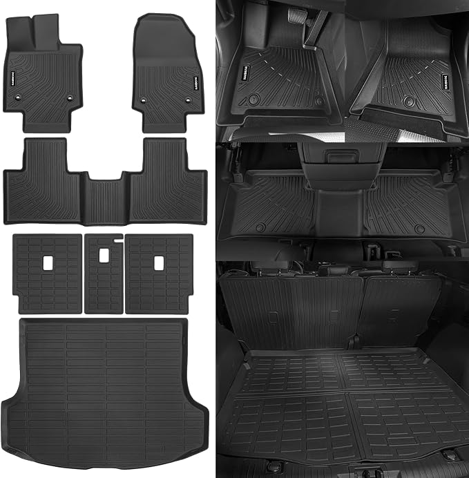 Naibeve Floor Mats for RX 2023-2026 Lexus RX | All Weather Floor Mats, Cargo Mat, Backrest Mats, RX350 / RX350h / RX500h, (NOT for RX450h+ PHEV） Protector accessories
